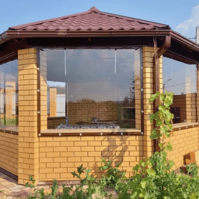 Мягкие окна для беседок в Москве и МО под ключ Пакет Стандарт